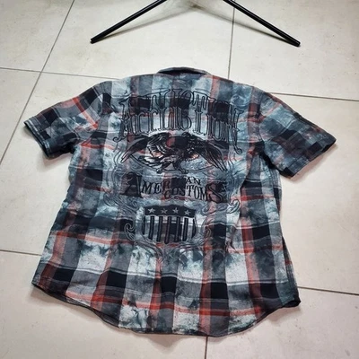 Camisa Affliction Para Hombre Manga Corta Talla XXL Eagle Emo Grunge Y2k De Colección Foto 1 de 4