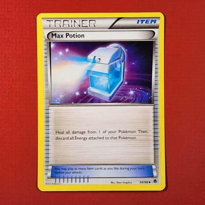 5-08-13 PWE pokemon unplayed 2011 emerging powers 94/98 max potion trainer - Image 1 of 2