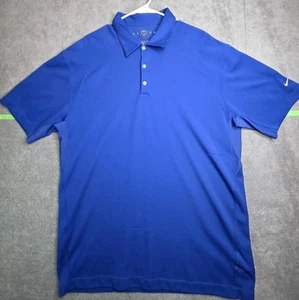 Nike Golf Polo Shirt Men's 2XL Blue Fit-Dry 3 Button Placket - Picture 1 of 7