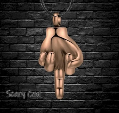 Nuevo collar conmemorativo de cenizas de recuerdo urna de cremación de mano media para dedos Foto 1 de 3