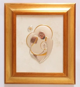 NOZZE D'ORO 50° ANNIVERSARIO DI MATRIMONIO ICONA SACRA FAMIGLIA ARGENTO cm45x39 - Picture 1 of 5