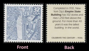 US 3185b Celebrate the Century 1930s Empire State Building 32c single MNH 1998 - Picture 1 of 1