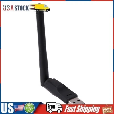 150Mbps 2.4G Wireless Network Card USB 2DBi WiFi Antenna LAN Adapter R MT7601 W6 - Image 1 of 3