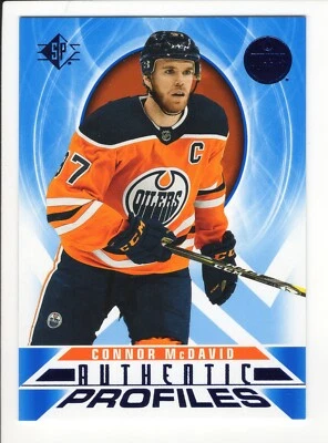 2020-21 SP Connor McDavid Authentic Profiles Blue AP-1 Edmonton Oilers - Image 1 of 2