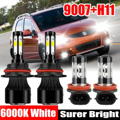 Faros LED de 4 lados para Suzuki SX4 2007-2013 4x luces antiniebla de haz alto bajo Foto 1 de 4