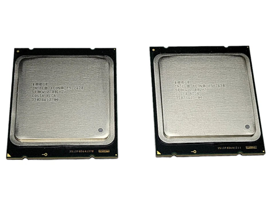 Matched Pair Intel Xeon E5-2620 2.00GHz 15M 6 Core LGA 2011 Server CPU - Image 1 of 1