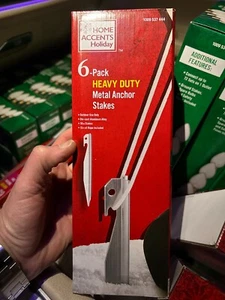Heavy Duty Outdoor Anchor Stakes 6 Pack Die Cast Aluminum Alloy Inflatables ETC - Picture 1 of 1