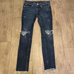 Pacsun Jeans Herren 28X30 Stacked Skinny Blau Distressed Ripped Stretch Denim - Bild 1 von 7