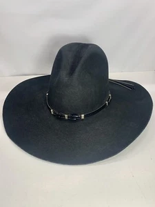 RESISTOL Cisco 3X LANA VAQUERO WESTERN SOMBRERO 56 - Talla 7 Negro Autoconforme EE. UU. - Imagen 1 de 12