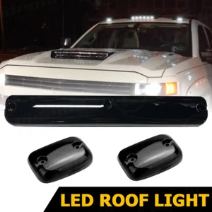 Fits 07-19 Silverado Sierra Clear 3Pcs Amber LED Roof Top Running Cab Lights - Foto 1 di 15