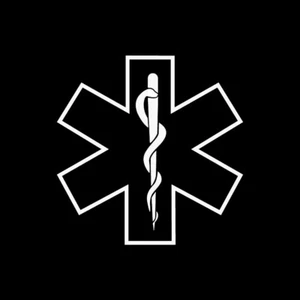 Decalcomania adesivo vinile Star of Life simbolo di emergenza EMT - Foto 1 di 2