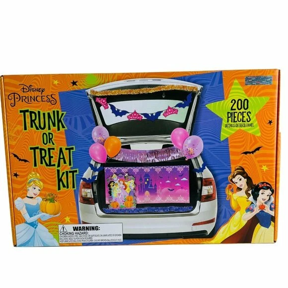 Disney PRINCESS Halloween TRUNK OR TREAT Party Car Decorations 200 Piece Kit