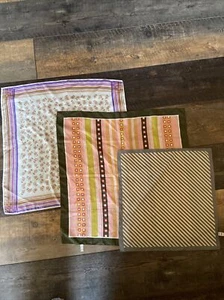 Lot of 3 Vintage Square Scarves Scarf Geometric Glentex Morsly Japan - Picture 1 of 10