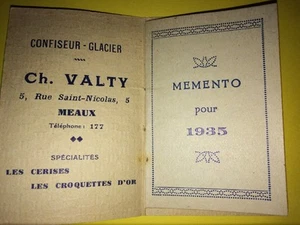 CALENDRIER 1935 offert par Le CONFISEUR-GLACIER VALTY. - Foto 1 di 2