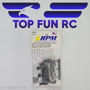 RPM 80472 Traxxas 1/10th Scale Rod Ends- Short Black-No Pivot Balls - Picture 1 of 1