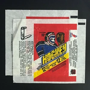 1977-78 O-PEE-CHEE WRAPPER (LOT OF 2) *VERY CLEAN*    57855 - Picture 1 of 2