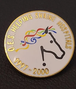 OES Tie Hat Lapel Pin Helping Shrine Hospitals Order of Eastern Star VINTAGE - Picture 1 of 4