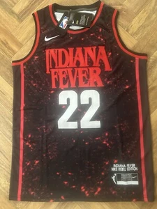Unisex Indiana Fever Caitlin Clark Size 50 Nike 2025 WNBA Draft Rebel Edition! - Picture 1 of 2