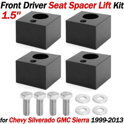 For 99-13 Chevy Silverado GMC Sierra 1500 2500 Front Driver Seat Spacer Lift Kit - Image 1 of 4