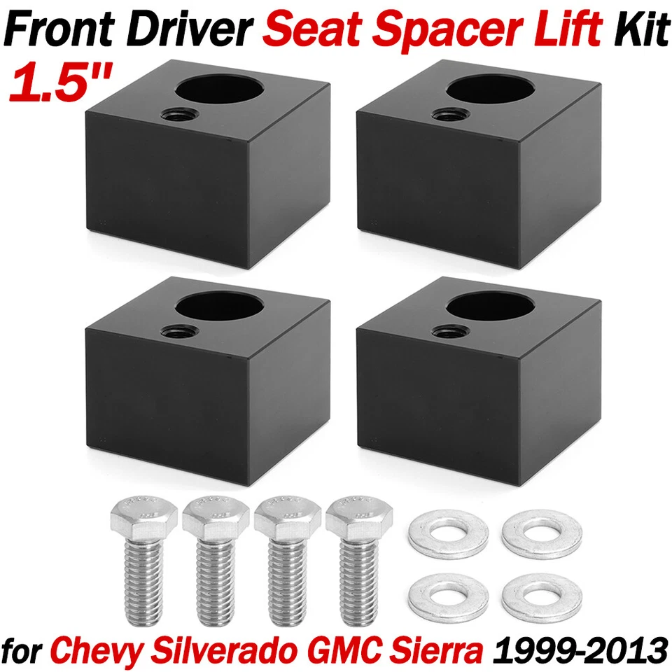 For 99-13 Chevy Silverado GMC Sierra 1500 2500 Front Driver Seat Spacer Lift Kit - Image 1 of 4