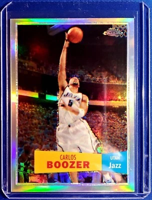 2007-08 Topps Chrome Carlos Boozer 1957-58 Variations Refractor /999 Jazz #64 - Image 1 of 2