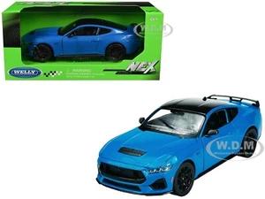 2024 Ford Mustang GT 5.0 BLAU 1/25 DIECAST MODELLAUTO VON WELLY 24123 - Bild 1 von 4