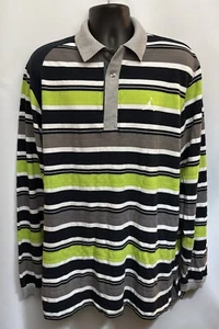 RARE VTG AIR JORDAN Rugby Shirt Mens XL Polo Long Sleeve Stripe Anniversary LTD - Picture 1 of 15
