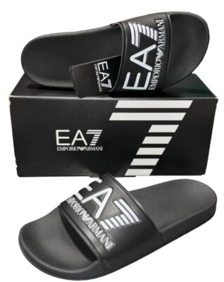 Emporio Armani EA7 Vis Slides Men's Unisex (Men's Size UK 11) Slip-On Brand NEW