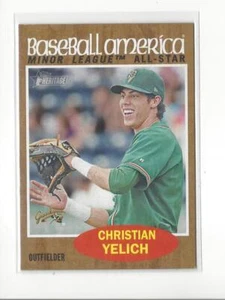 2011 Topps Heritage Minors #243 Christian Yelich Rookie Marlins Brewers SP@ - Picture 1 of 1