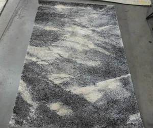 GREY / IVORY 4' X 6' Stained Rug Reduced Price 1172610697 RET2891-8012-4 - Picture 1 of 4
