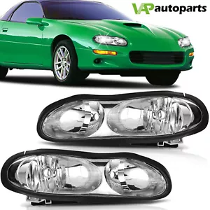 For 1998-2002 Chevy Camaro Z28 Headlight Assembly Pair Front Left + Right Sides - Picture 1 of 9