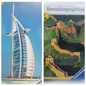 2 Puzzle 99P Ravensburger Jigsaw 'BURJ AL ARAB' THE GREAT WALL of CHINA 3-6 NEW - Picture 1 of 17