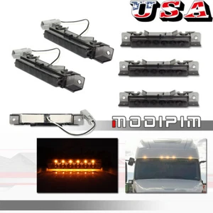 Luces de circulación marcadoras de techo LED con lente ahumada ámbar de 5 piezas para camión Volvo VN/VNL - Imagen 1 de 11