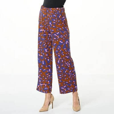 Moroccan Spice Multi Printed Pull On Wide Leg Pants Size 2X Soft Comfy IMAN New - Image 1 of 2