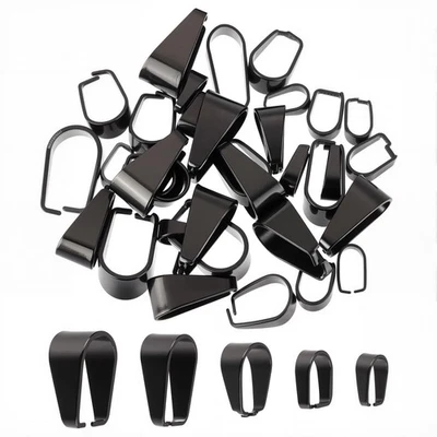 SUNNYCLUE 1 Box 40Pcs Pinch Bails Stainless Steel Black Snap on Jewely Clasp ... - Image 1 of 4