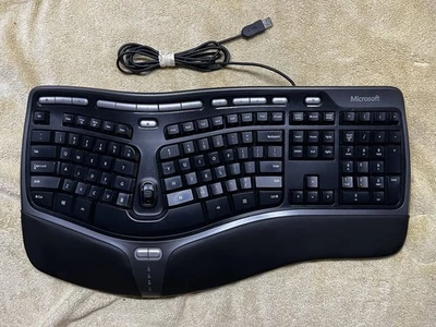 Microsoft Natural Ergonomic Keyboard 4000 V1.0 Wired USB Tested & Working - Image 1 of 4