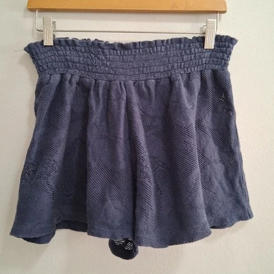 Pantalones Cortos Aerie Mesh Pointelle Cintura Elástica Natación Encubrimiento Azul Marino Talla Mediana Foto 1 de 4