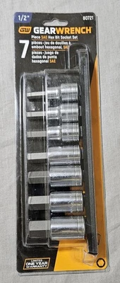Juego de 7 brocas hexagonales GearWrench SAE unidad de 1/2" 80721 Foto 1 de 4