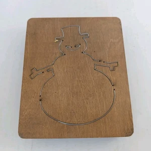 Accucut Ellison Holzstanze Schneemann 5X6 pädagogisches Scrapbooking Handwerk Weihnachten - Bild 1 von 3