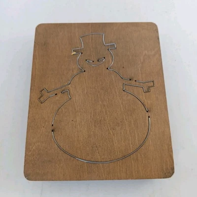 Muñeco de nieve troquel de madera Accucut Ellison 5X6 educativo álbum de recortes artesanía Navidad Foto 1 de 3