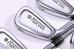 Left Hand Maxfli Revolution Black Dot Irons / 3-PW+SW / Stiff Flex Dynamic Gold - Picture 1 of 7