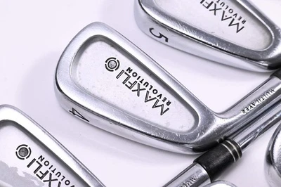 Left Hand Maxfli Revolution Black Dot Irons / 3-PW+SW / Stiff Flex Dynamic Gold - Image 1 of 4