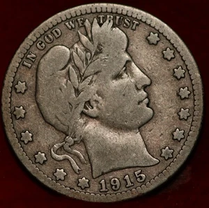 1915-D Denver Mint Silver Barber Quarter - Picture 1 of 2