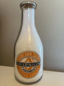 Tall, Round, Pyro, Quart (TRPQ) 1939 Orange/Black Painted Milk From Topeka, KS - Picture 1 of 4