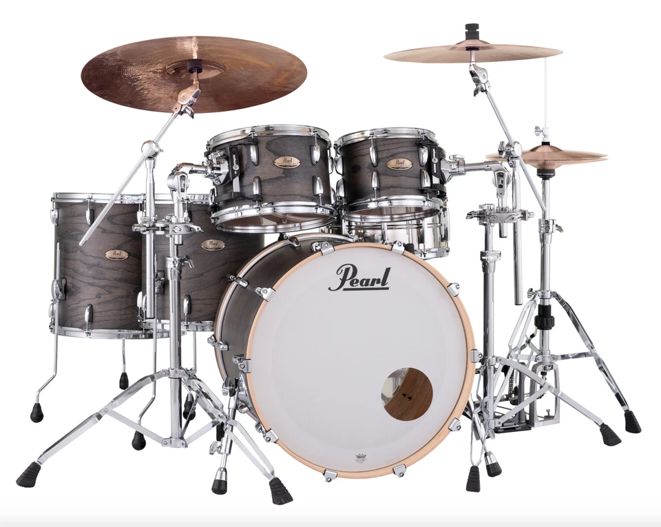 Pearl Session Studio Select 4-piece Shell Pack - 22" Bass Drum BLACK SATIN ASH - Image 1 of 1