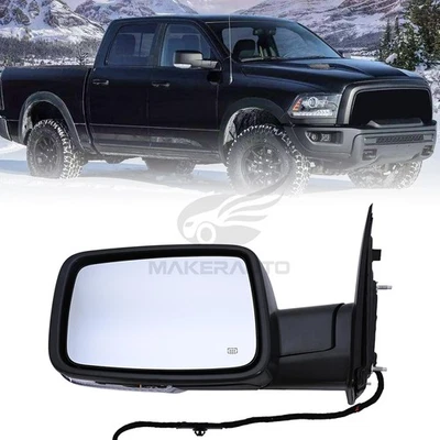 Mirror Left For Dodge Ram 1500 2013-2019 Power Fold+Heated+Temp Sensor Mirror - Image 1 of 4