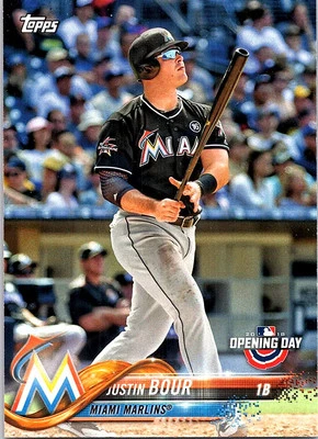Justin Bour 2018 Topps Opening Day #171 Miami Marlins - Image 1 of 2
