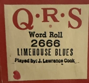QRS Player Piano Word Roll 2666 Limehouse Blues - Picture 1 of 4