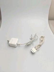 Genuine Apple 10W USB Power Adapter W/ 2 Cables 30 Pin for iPhone, iPad, iPod. - Picture 1 of 12