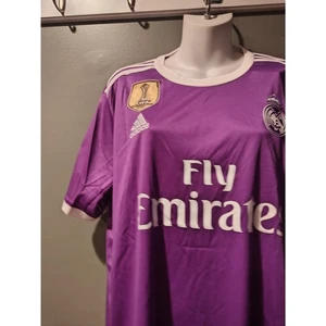 Adidas Real Madrid 2016-17 Purple Ronaldo Soccer Jersey Size L NWT - Picture 1 of 5